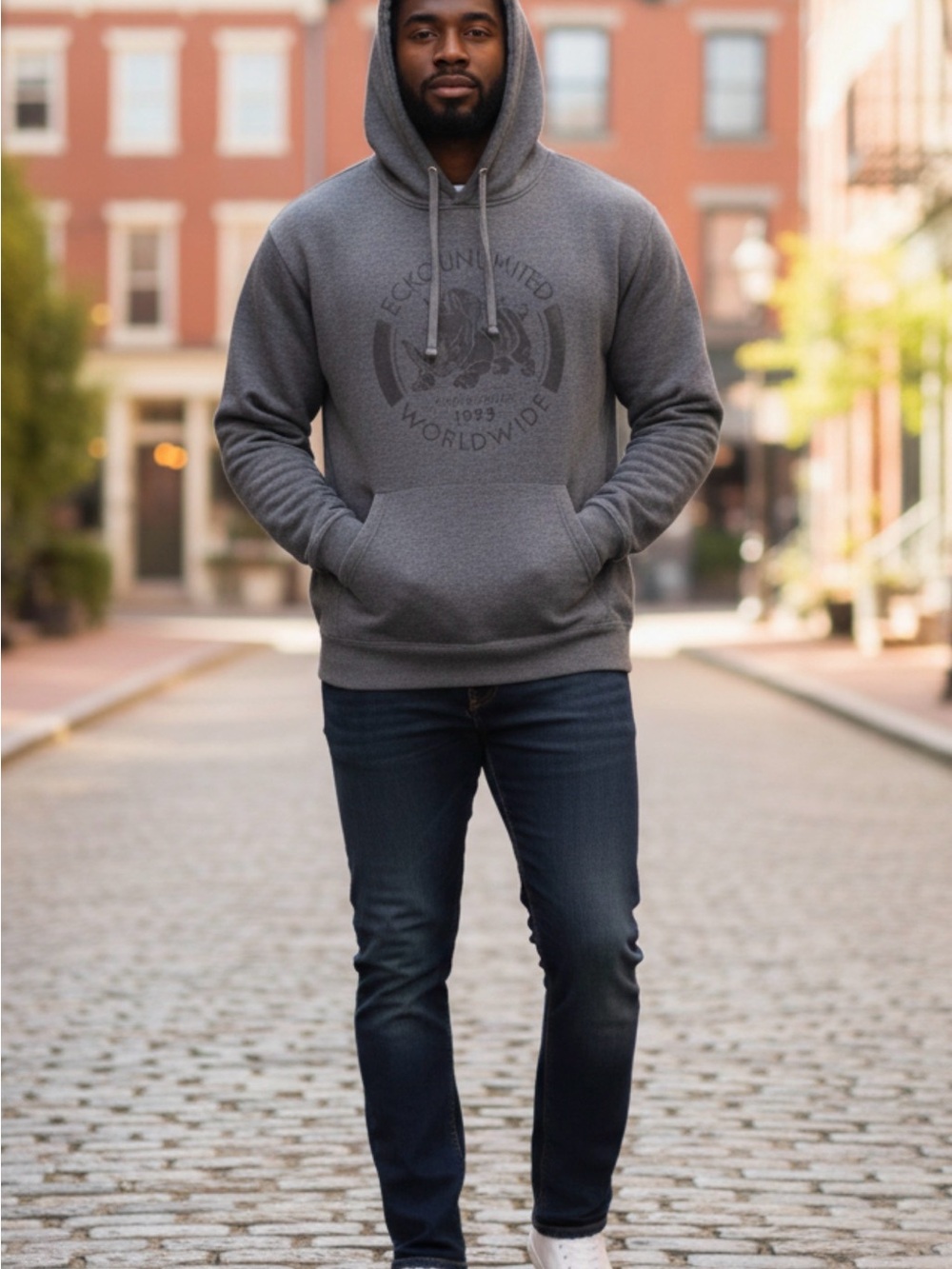 Ecko Unlimited Charcoal Gray Pullover Hoodie
